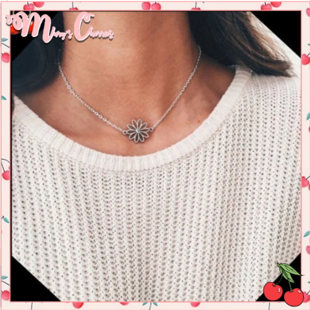 2/$25 Daisy Dainty Silver Choker